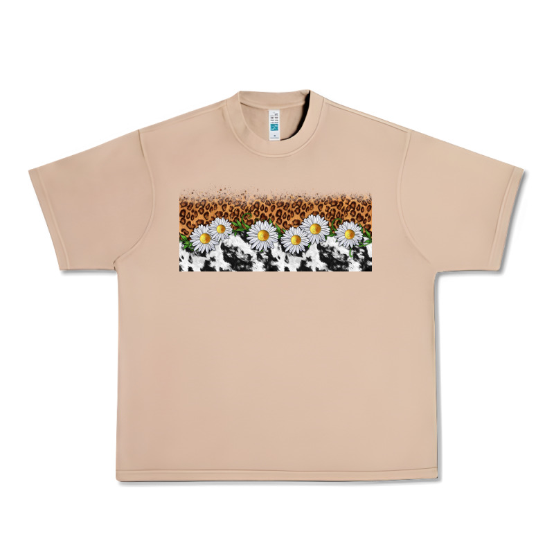 Cowhide Leopard Daisies Urban Heavy Tee by TumblerDesignByShophia | Teevron