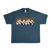 Midnight Navy cowhide leopard daisies Urban Heavy Tee - TumblerDesignByShophia