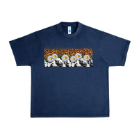 Navy cowhide leopard daisies Urban Heavy Tee - TumblerDesignByShophia