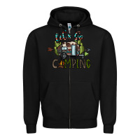 Black let's go camping Zipper Hoodie - CowhideDigitalArt