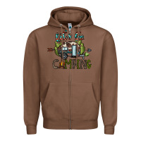 Chestnut let's go camping Zipper Hoodie - CowhideDigitalArt