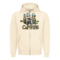 Sandshell let's go camping Zipper Hoodie - CowhideDigitalArt
