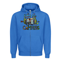 True Royal let's go camping Zipper Hoodie - CowhideDigitalArt