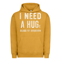 Pigment Peanut Butter I Need a HUGe Glass of Bourbon T Shirt Bourbon Gifts for Him Urban Hoodie - minhPixels