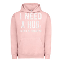Pigment Salmon I Need a HUGe Glass of Bourbon T Shirt Bourbon Gifts for Him Urban Hoodie - minhPixels