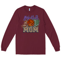 Burgundy Basketball Mom Long Sleeve Tee - HowdyJamesFarm
