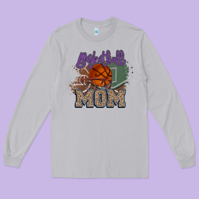 Basketball Mom Long Sleeve Tee Designed By Howdyjamesfarm