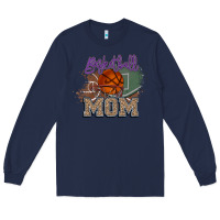 Navy Basketball Mom Long Sleeve Tee - HowdyJamesFarm