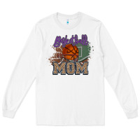 White Basketball Mom Long Sleeve Tee - HowdyJamesFarm