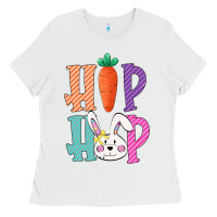 White hip hop easter girls toddlers kids leopard bunny Ladies Tee - Bettercallsaul