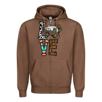 Chestnut love caravan Zipper Hoodie - CowhideDigitalArt