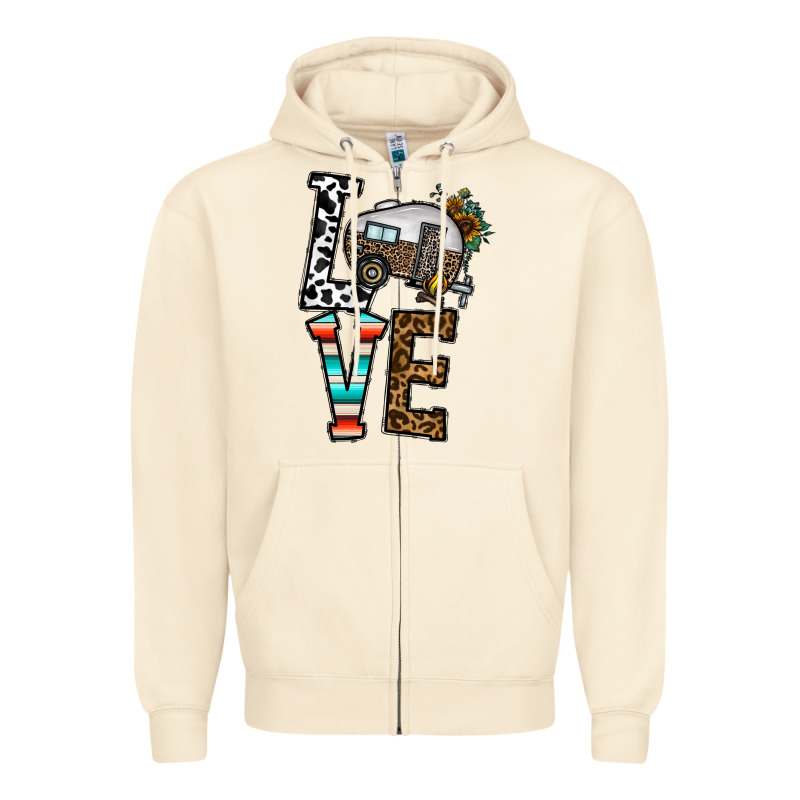 Love Caravan Zipper Hoodie by CowhideDigitalArt | Teevron