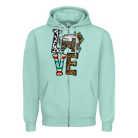 Seafoam love caravan Zipper Hoodie - CowhideDigitalArt