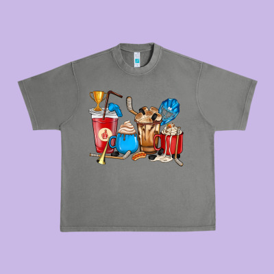 Hockey Coffee Cups Urban Heavy Tee Designed By Howdyjamesfarm