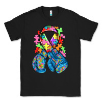 Black autism awareness with boxing gloves Classic Tee - NancyCooperArtShop