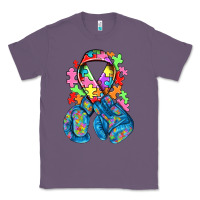 Lavender autism awareness with boxing gloves Classic Tee - NancyCooperArtShop