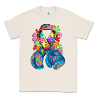 Natural autism awareness with boxing gloves Classic Tee - NancyCooperArtShop