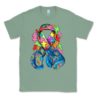 Sage autism awareness with boxing gloves Classic Tee - NancyCooperArtShop