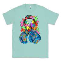 Seafoam autism awareness with boxing gloves Classic Tee - NancyCooperArtShop