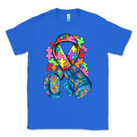 True Royal autism awareness with boxing gloves Classic Tee - NancyCooperArtShop