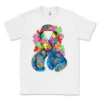 White autism awareness with boxing gloves Classic Tee - NancyCooperArtShop