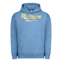 Pigment Pebble Blue Azizam Persian Iran Iranian Gift Tala Gold Urban Hoodie - minhPixels