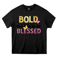 Black bold beautiful blessed Heavy Core Tee - LillyAllenDesigns