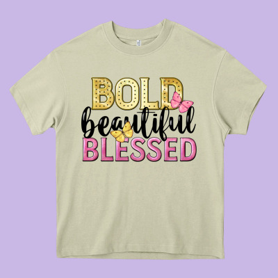 Bold Beautiful Blessed Heavy Core Tee Designed By Lillyallendesigns