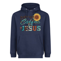 Navy give me coffee and jesus Heavyweight Hoodie - Artiststas