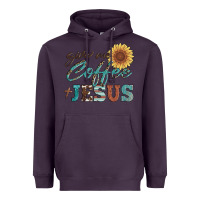 Plum give me coffee and jesus Heavyweight Hoodie - Artiststas