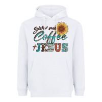 White give me coffee and jesus Heavyweight Hoodie - Artiststas