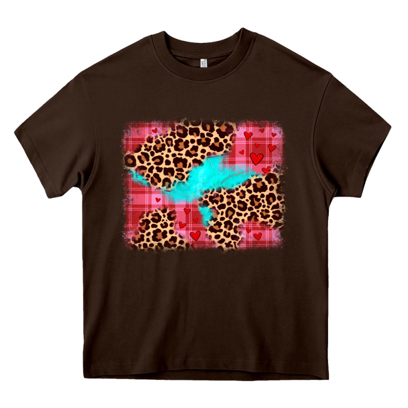 Valentine's Day Leopard Background Heavy Core Tee by JahusDesignShop | Teevron