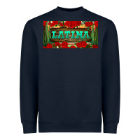 Navy latina license plate Heavyweight Sweatshirt - BundleAndBundleShop
