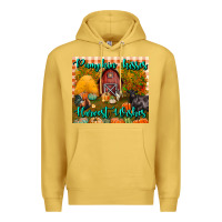 Antique Gold pumpkin kisses harvest wishes tumbler Premium Hoodie - BundleAndBundleShop