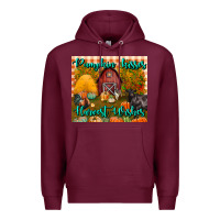 Burgundy pumpkin kisses harvest wishes tumbler Premium Hoodie - BundleAndBundleShop