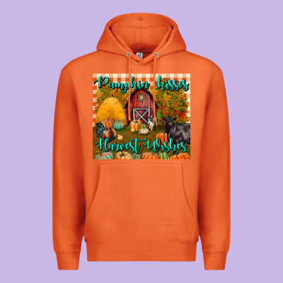 Pumpkin Kisses Harvest Wishes Tumbler Premium Hoodie Designed By Bundleandbundleshop