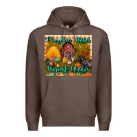 Coffee pumpkin kisses harvest wishes tumbler Premium Hoodie - BundleAndBundleShop