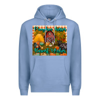 Colony Blue pumpkin kisses harvest wishes tumbler Premium Hoodie - BundleAndBundleShop