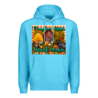 Ocean Blue pumpkin kisses harvest wishes tumbler Premium Hoodie - BundleAndBundleShop