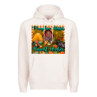Pale Pink pumpkin kisses harvest wishes tumbler Premium Hoodie - BundleAndBundleShop