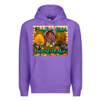 Purple pumpkin kisses harvest wishes tumbler Premium Hoodie - BundleAndBundleShop