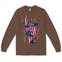 Chestnut Freedom rock hand 4th of july Long Sleeve Tee - CowGirlArtShop