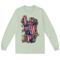 Matcha Freedom rock hand 4th of july Long Sleeve Tee - CowGirlArtShop