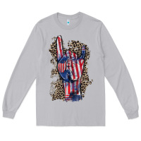 Moon Dust Freedom rock hand 4th of july Long Sleeve Tee - CowGirlArtShop