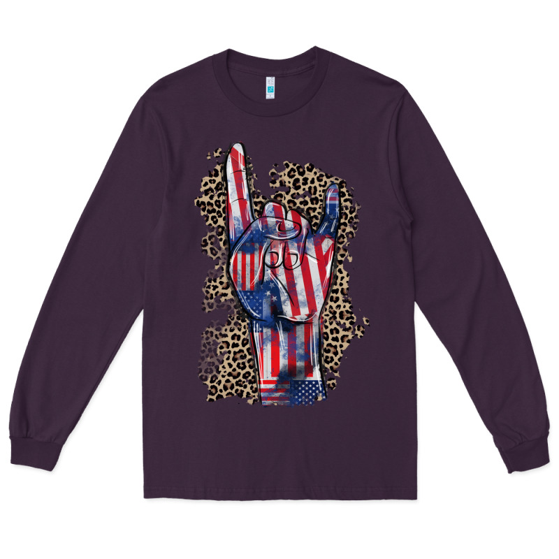 Freedom Rock Hand 4th Of July Long Sleeve Tee by CowGirlArtShop | Teevron
