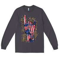 Smoke Freedom rock hand 4th of july Long Sleeve Tee - CowGirlArtShop