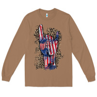 Toasted Coconut Freedom rock hand 4th of july Long Sleeve Tee - CowGirlArtShop