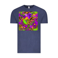 Vintage Denim Mardi Gras and jester hat seamless pattern Vintage Tee - HowdyJamesFarm