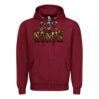 Burgundy boy nanny from son up to son down Zipper Hoodie - CowhideDigitalArt
