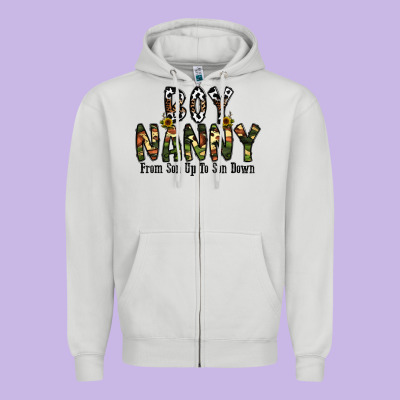 Boy Nanny From Son Up To Son Down Zipper Hoodie Designed By Cowhidedigitalart